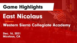 East Nicolaus  vs Western Sierra Collegiate Academy Game Highlights - Dec. 16, 2021