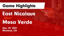 East Nicolaus  vs Mesa Verde Game Highlights - Dec. 29, 2021