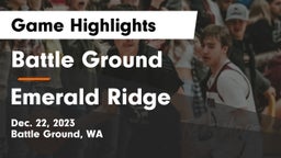 Battle Ground  vs Emerald Ridge  Game Highlights - Dec. 22, 2023