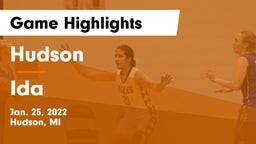 Hudson  vs Ida  Game Highlights - Jan. 25, 2022
