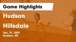 Hudson  vs Hillsdale  Game Highlights - Jan. 27, 2022