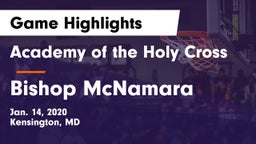 Academy of the Holy Cross vs Bishop McNamara  Game Highlights - Jan. 14, 2020