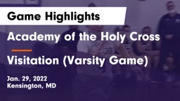 Academy of the Holy Cross vs Visitation (Varsity Game) Game Highlights - Jan. 29, 2022