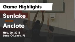 Sunlake  vs Anclote  Game Highlights - Nov. 20, 2018