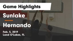 Sunlake  vs Hernando  Game Highlights - Feb. 5, 2019