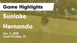 Sunlake  vs Hernando  Game Highlights - Jan. 3, 2020