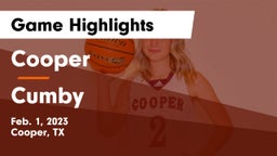 Cooper  vs Cumby  Game Highlights - Feb. 1, 2023