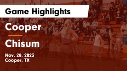 Cooper  vs Chisum Game Highlights - Nov. 28, 2023