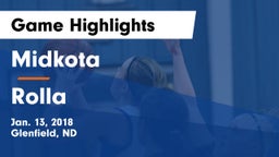 Midkota  vs Rolla  Game Highlights - Jan. 13, 2018