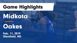 Midkota  vs Oakes  Game Highlights - Feb. 11, 2019