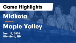 Midkota  vs Maple Valley  Game Highlights - Jan. 13, 2020
