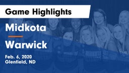 Midkota  vs Warwick  Game Highlights - Feb. 6, 2020