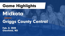Midkota  vs Griggs County Central  Game Highlights - Feb. 8, 2020