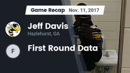 Recap: Jeff Davis  vs. First Round Data 2017