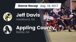 Recap: Jeff Davis  vs. Appling County  2017