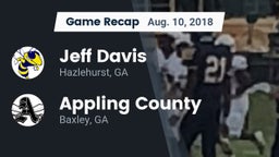 Recap: Jeff Davis  vs. Appling County  2018