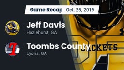 Recap: Jeff Davis  vs. Toombs County  2019