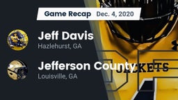 Recap: Jeff Davis  vs. Jefferson County  2020