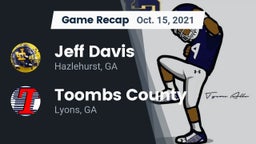 Recap: Jeff Davis  vs. Toombs County  2021