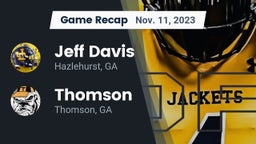 Recap: Jeff Davis  vs. Thomson  2023