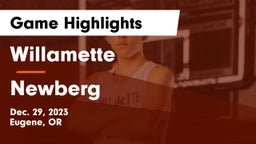 Willamette  vs Newberg  Game Highlights - Dec. 29, 2023