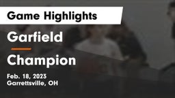 Garfield  vs Champion  Game Highlights - Feb. 18, 2023