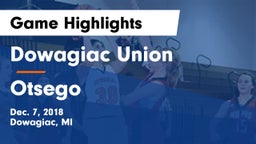 Dowagiac Union vs Otsego  Game Highlights - Dec. 7, 2018