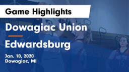 Dowagiac Union vs Edwardsburg  Game Highlights - Jan. 10, 2020