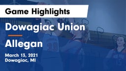 Dowagiac Union vs Allegan  Game Highlights - March 13, 2021