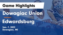 Dowagiac Union vs Edwardsburg  Game Highlights - Jan. 7, 2022