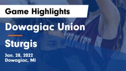 Dowagiac Union vs Sturgis  Game Highlights - Jan. 28, 2022