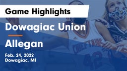 Dowagiac Union vs Allegan  Game Highlights - Feb. 24, 2022