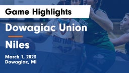 Dowagiac Union vs Niles  Game Highlights - March 1, 2023