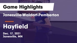 Janesville-Waldorf-Pemberton  vs Hayfield  Game Highlights - Dec. 17, 2021