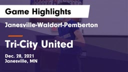 Janesville-Waldorf-Pemberton  vs Tri-City United  Game Highlights - Dec. 28, 2021