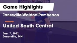 Janesville-Waldorf-Pemberton  vs United South Central  Game Highlights - Jan. 7, 2022