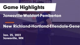 Janesville-Waldorf-Pemberton  vs New Richland-Hartland-Ellendale-Geneva  Game Highlights - Jan. 25, 2022