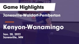 Janesville-Waldorf-Pemberton  vs Kenyon-Wanamingo  Game Highlights - Jan. 28, 2022