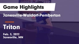 Janesville-Waldorf-Pemberton  vs Triton  Game Highlights - Feb. 3, 2022