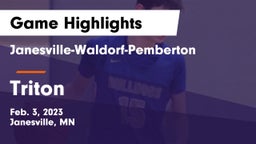 Janesville-Waldorf-Pemberton  vs Triton  Game Highlights - Feb. 3, 2023