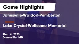 Janesville-Waldorf-Pemberton  vs Lake Crystal-Wellcome Memorial  Game Highlights - Dec. 4, 2023