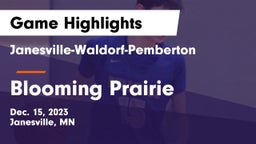 Janesville-Waldorf-Pemberton  vs Blooming Prairie  Game Highlights - Dec. 15, 2023