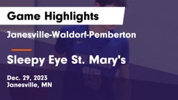 Janesville-Waldorf-Pemberton  vs Sleepy Eye St. Mary's  Game Highlights - Dec. 29, 2023