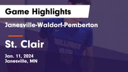 Janesville-Waldorf-Pemberton  vs St. Clair  Game Highlights - Jan. 11, 2024
