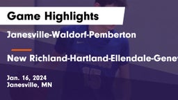 Janesville-Waldorf-Pemberton  vs New Richland-Hartland-Ellendale-Geneva  Game Highlights - Jan. 16, 2024