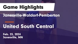 Janesville-Waldorf-Pemberton  vs United South Central  Game Highlights - Feb. 23, 2024