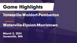 Janesville-Waldorf-Pemberton  vs Waterville-Elysian-Morristown  Game Highlights - March 5, 2024