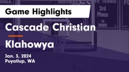 Cascade Christian  vs Klahowya Game Highlights - Jan. 3, 2024