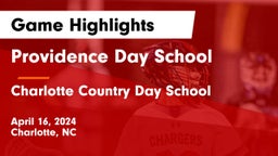Providence Day School vs Charlotte Country Day School Game Highlights - April 16, 2024