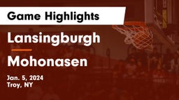 Lansingburgh  vs Mohonasen  Game Highlights - Jan. 5, 2024